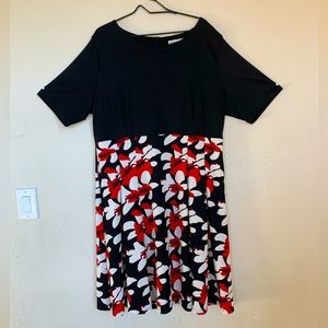 Women floral plaited dress